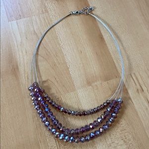 Purple Iridescent Necklace